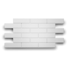   Фасадная термопанель керамобетон «Кирпич гладкий»  Белый 0.904м*0.446м (ФАСТЕРМ) 