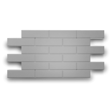    Фасадная термопанель керамобетон «Кирпич гладкий» Серый 0.904м*0.446м (ФАСТЕРМ) 