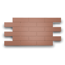    Фасадная термопанель керамобетон «Кирпич гладкий» Шоколад 0.904м*0.446м (ФАСТЕРМ) 