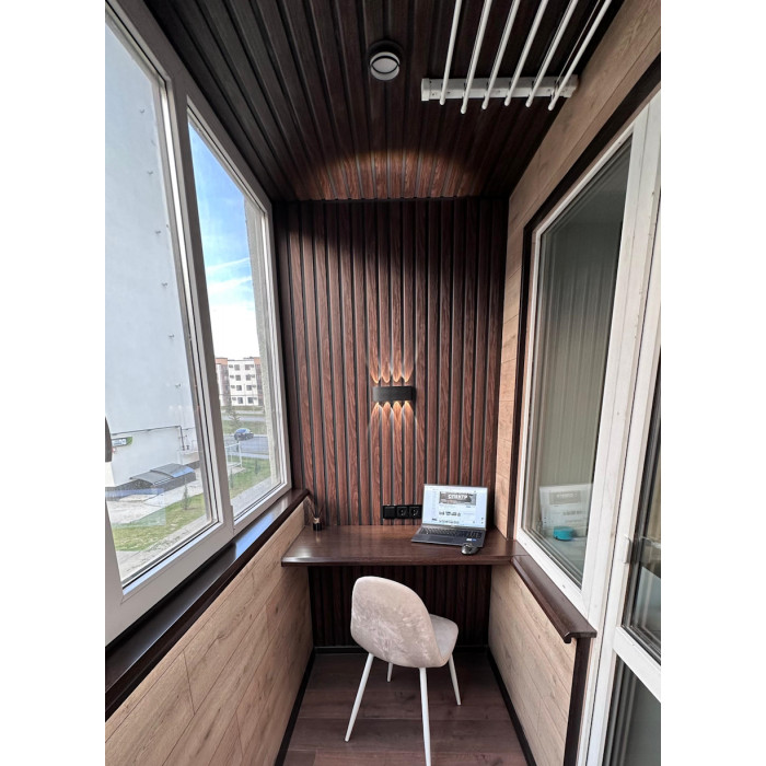 ПВХ панель (ЮПМ) Рейка декоративная «Мореная береза» ламинация 125*3000*8мм