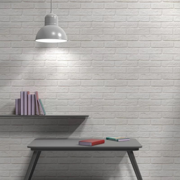 ПВХ панель (ВЕК) «Белый Кирпич» матовый 2700*500*9мм