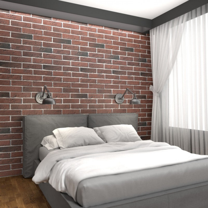 ПВХ панель (ВЕК) «Кирпич Бордо» матовый 2700*500*9мм