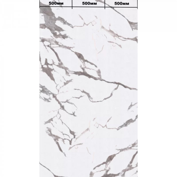 ПВХ панель (ВЕК) «Каррара Бьянка»  ламинация бесшовная 500*2700*9мм
