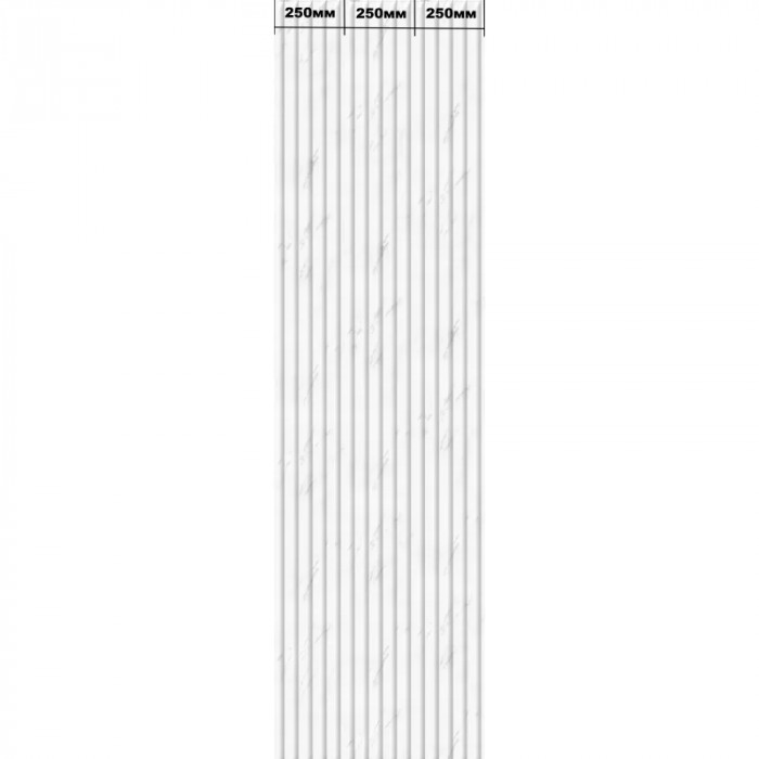 ПВХ панель (ВЕК) «Рейка Облако серое» глянец 2700*250*9мм