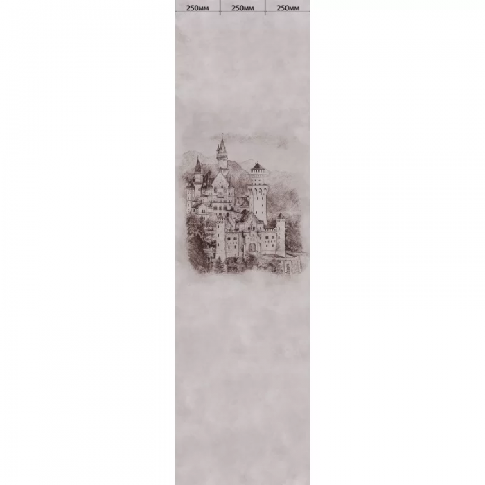 ПВХ панель (ВЕК) «Бетон Беркли - Замок» ламинация бесшовная 250*2700*9мм