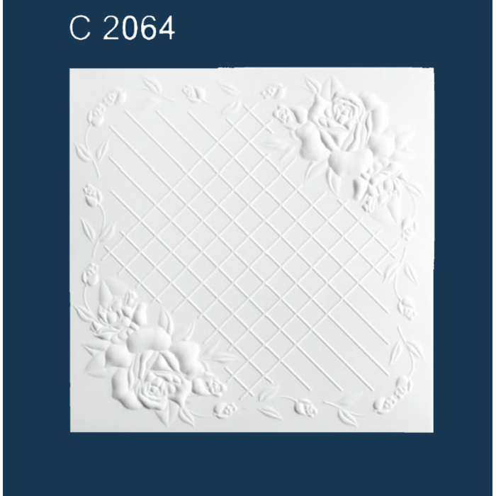   Плитка потолочная «С2064» 0.5м*0.5м (SOLID) 8шт\2м²